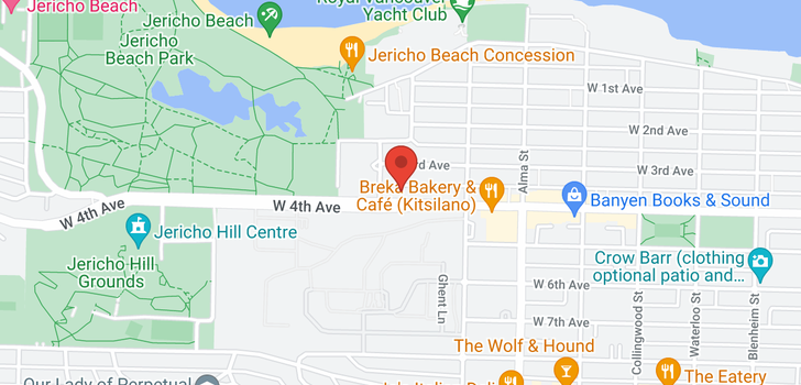 map of 108 3875 W 4TH AVENUE